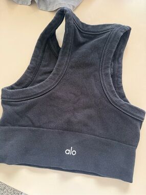 ALO Yoga Black Racerback Sports Bra Top